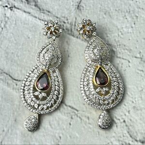 Indian Large Earring With Wooden Gift Jewelry Box